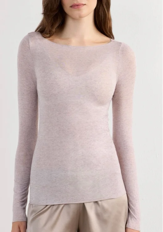 Boat Neck Modal Cashmere Ultralight Top