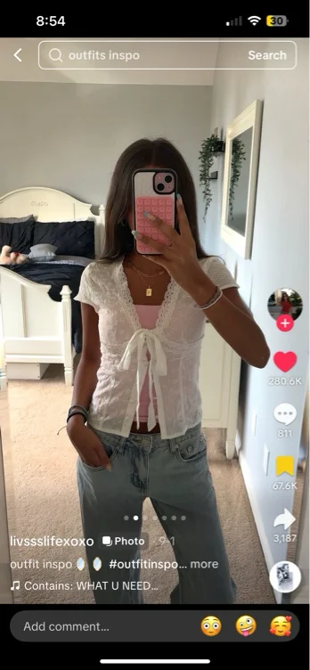 Lace up top 