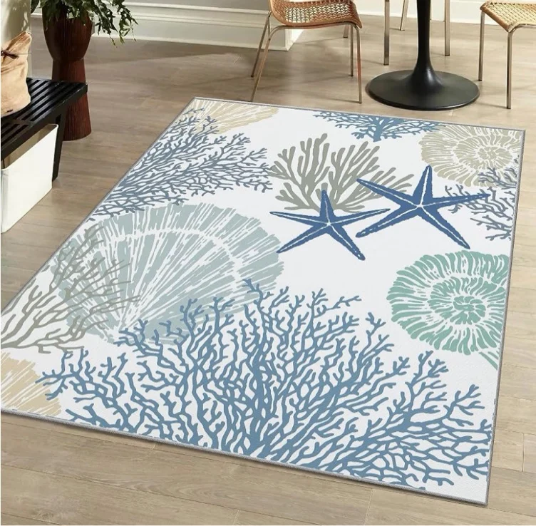 Amazon.com: Tritard Coastal Runner Rug 2x6 Nautical Kitchen Hallway Rugs Beach Themed Non-Slip Indoor Floor Mat Machine Washable Rugs Carpet for Bathroom Living Room Bedroom Laundry Room Entryway, Blue : Home & Kitchen