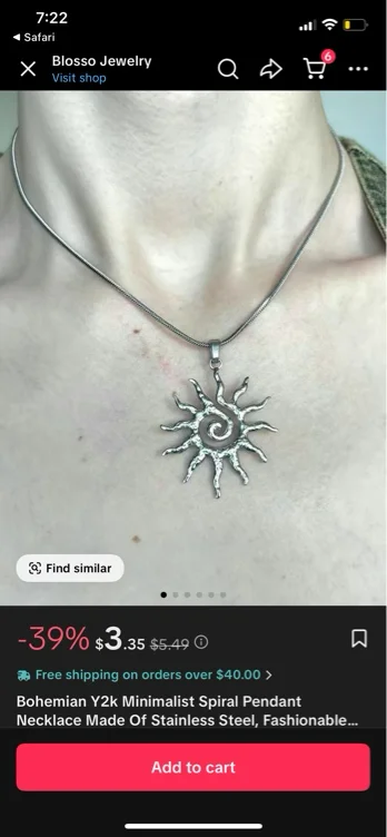 spiral sun neckalce