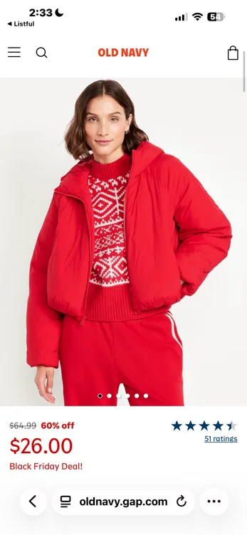 Oversized Crop Puffer Jacket