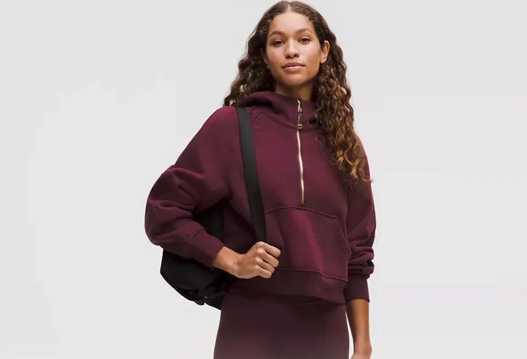 Scuba Oversized Half-Zip Hoodie - Heathered Core Medium Grey - XS/S