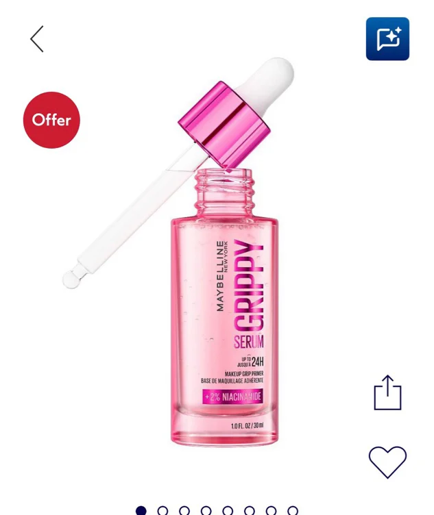 Maybelline New York, The Grippy Serum Makeup Primer, up-to 24H grip, 30ml - Boots