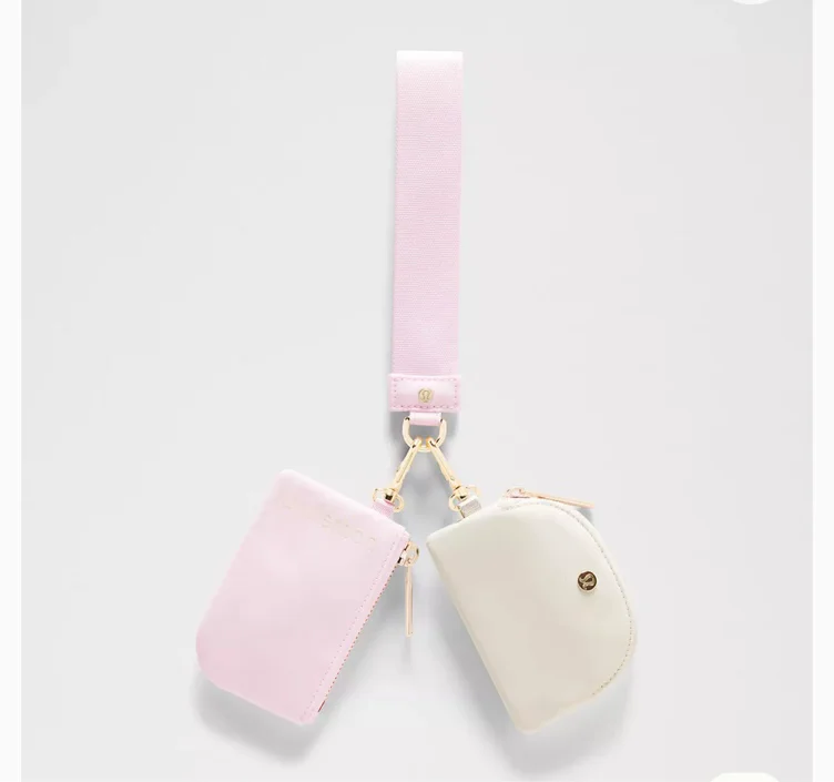 Dual Pouch Wristlet - Blissful Pink/Light Ivory - ONE SIZE