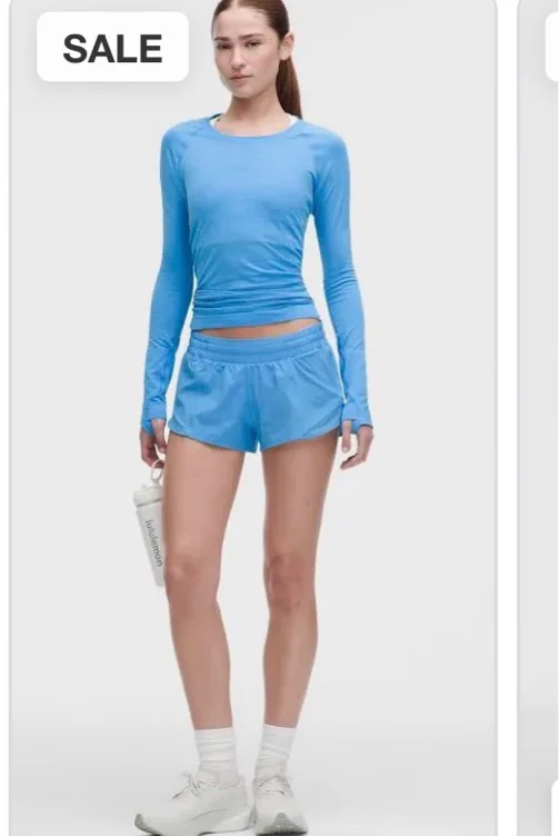 Hotty Hot Low-Rise Lined Short 2.5" - blue  - 4