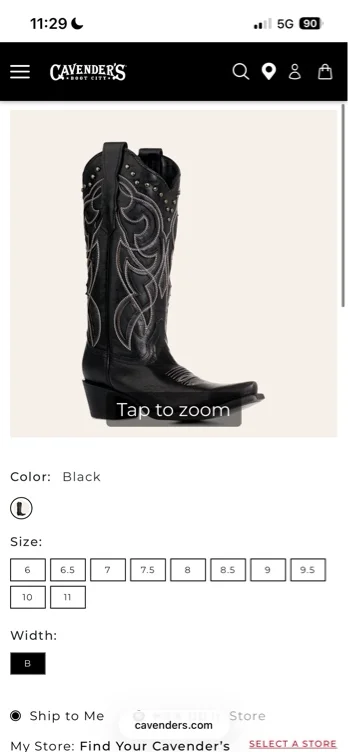 Circle G By Corral Women's Black Stitched & Inlay Snip Toe Cowboy Boots | Cavender's