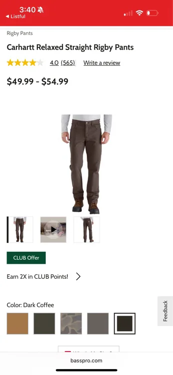 Carhartt Relaxed Straight Rigby Pants