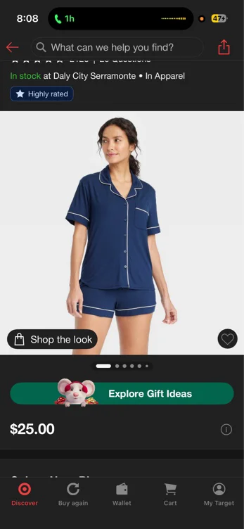 medium navy pjs