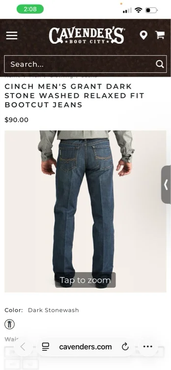 Cinch Men's Grant Dark Stone Washed Relaxed Fit Bootcut Jeans | Cavender's