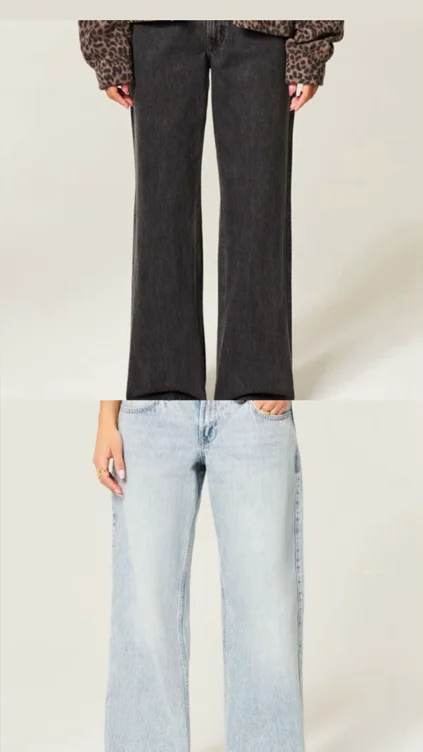 Low-Rise Medium Wash Baggy Jeans
