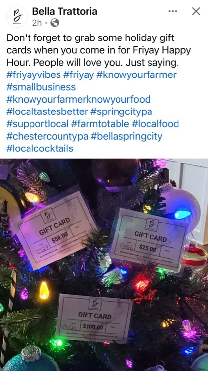 Bella Trattoria Gift Card