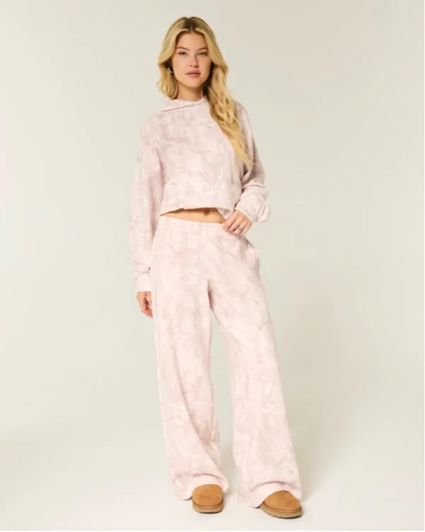  Pink Camo Baggy Sweatpants