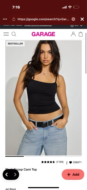 Sleek Scoop Cami Top