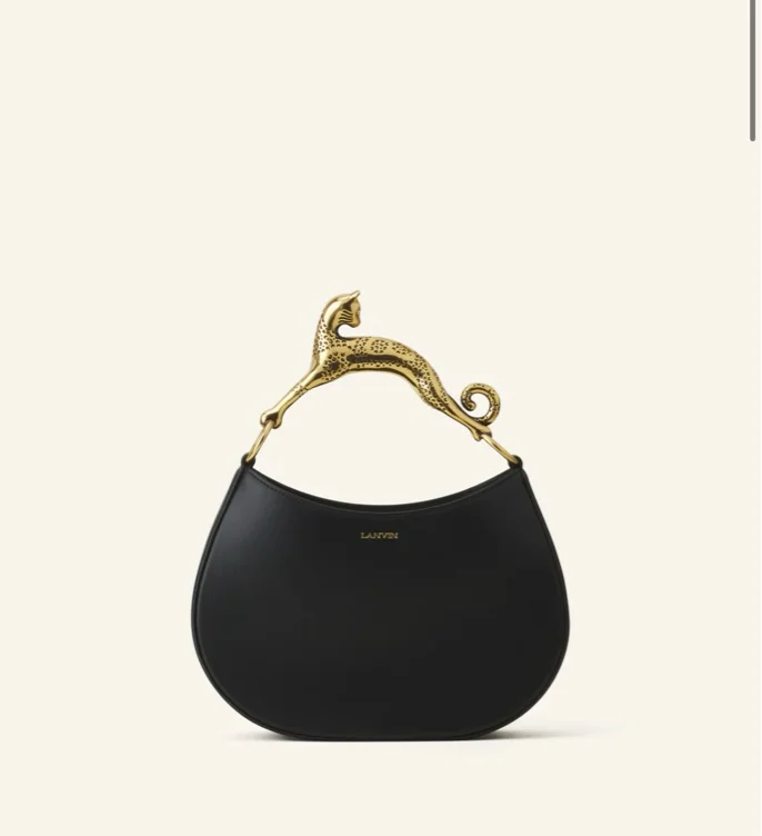 SAC HOBO CAT EN CUIR NOIR