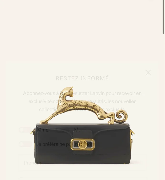 SAC PENCIL CAT MM EN CUIR NOIR