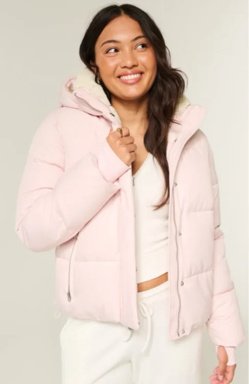 Pink winter coat | HollisterCo.com
